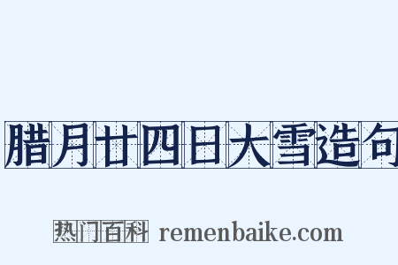 腊月廿四日大雪造句是什么意思的图片